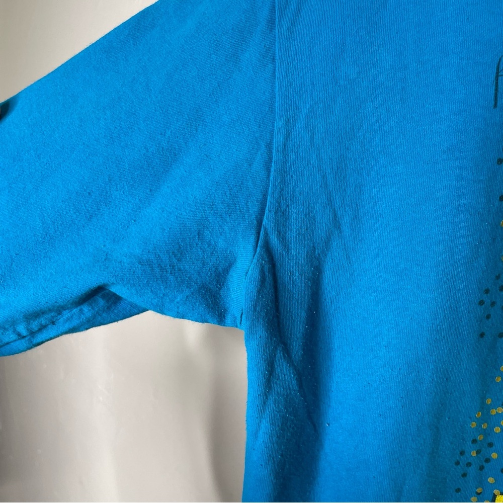 VINTAGE 90s RETRO CARNIVAL CRUISE BEACHY TURQUOISE BLUE T SHIRT SZ XXL - Picture 5 of 6